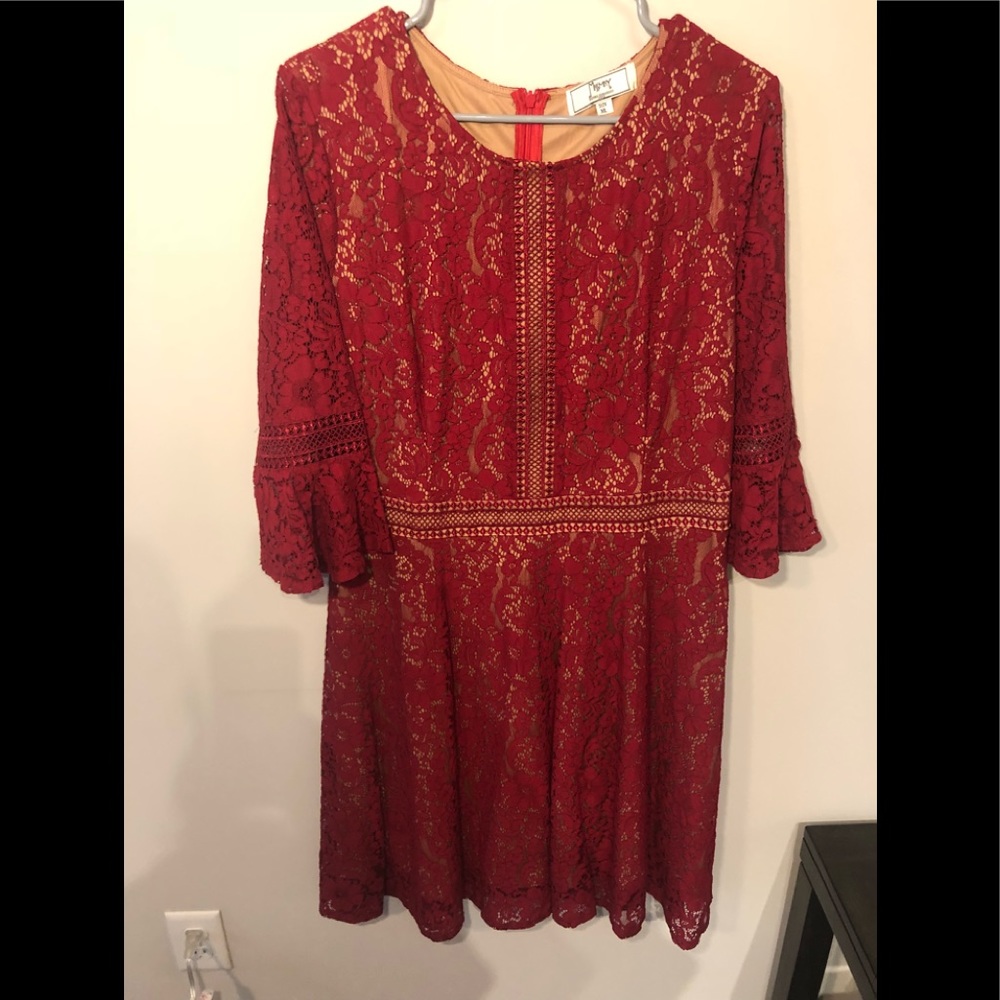 Cute red lace dress